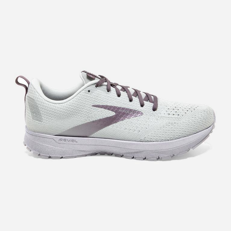 Brooks Revel 4 Israel - Women's Road Running Shoes - Oyster/Lilac/Moonscape (85462-QPKM)